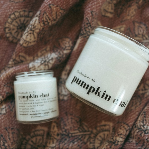 Pumpkin Chai Handmade 100% Pure Soy Wax Wood Wick Candle - Picture 1 of 5